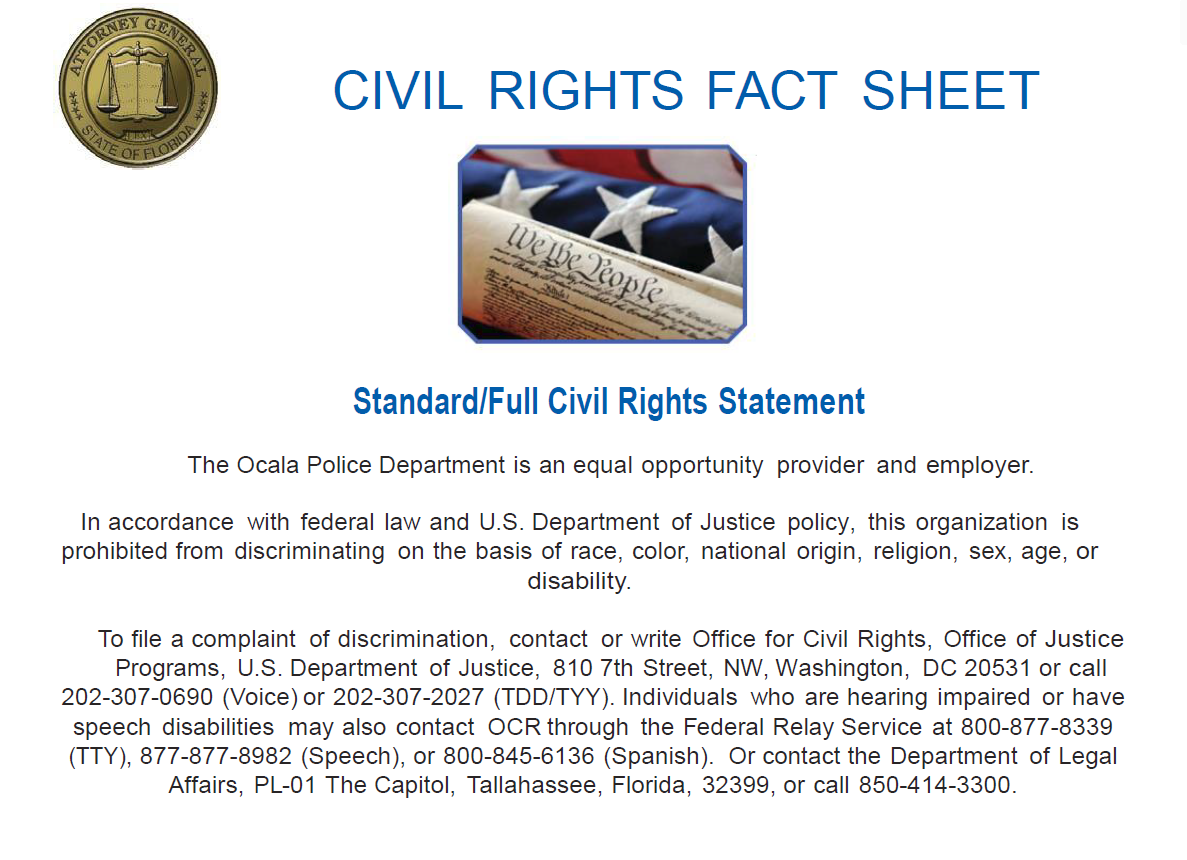 Civil Rights Fact Sheet